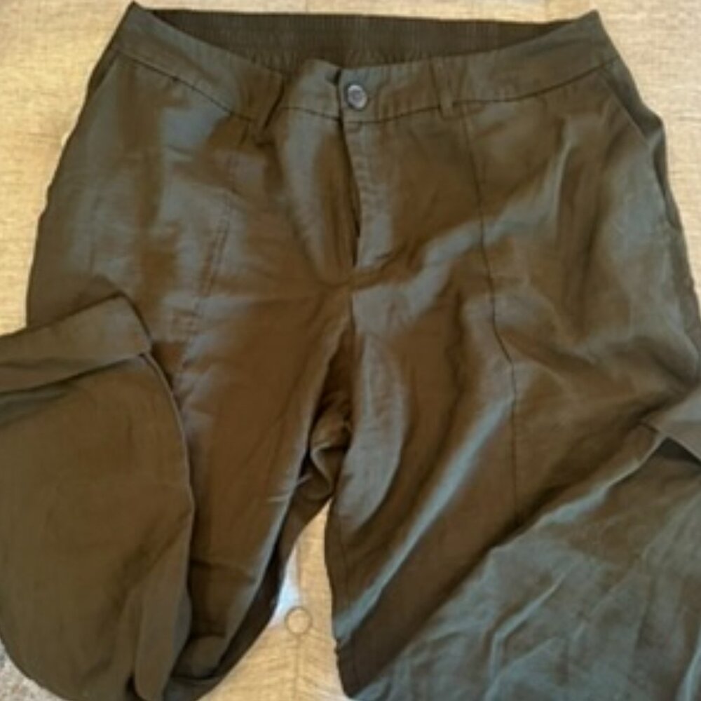 Women's Army Green pants - Elastic Waist - XL